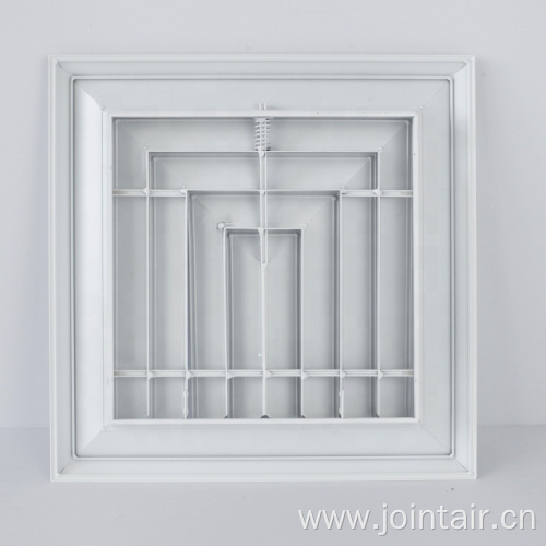 Bevel Face 3-Way Square Ceiling Air Diffuser